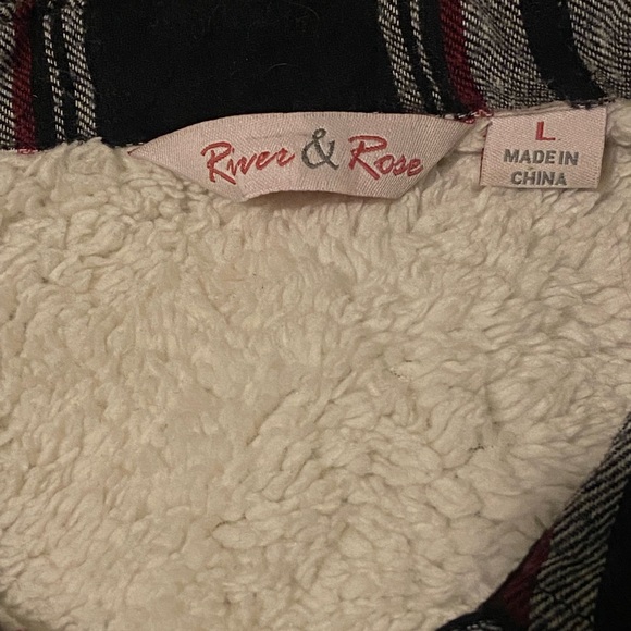 Plaid sherpa lined jacket - Picture 3 of 5